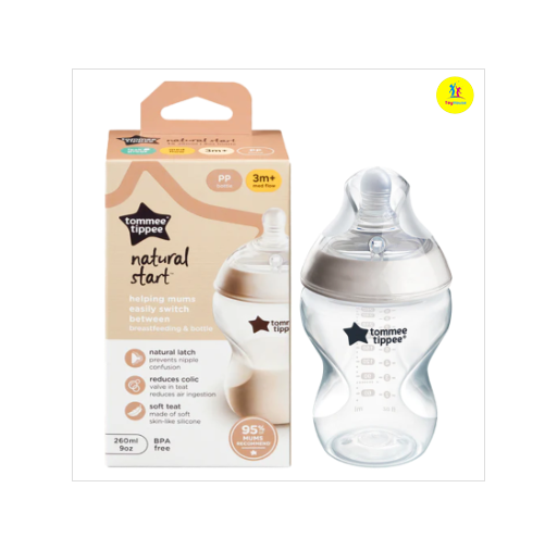 Picture of Tommee Tippee Natural Start PP Bottle with Super Soft Teat, Med Flow - 260 ml