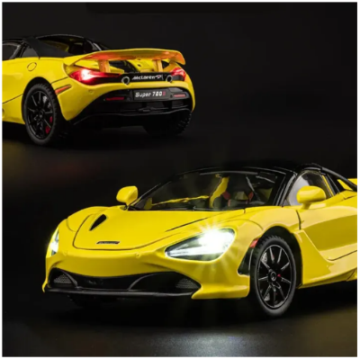 Picture of 1:24 McLaren 720S Alloy Racing Car Model Diecast Metal Sports Car Model Simulation Sound and Light Collection Childrens Toy Gift