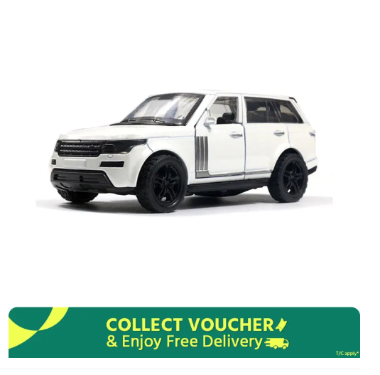 Picture of Range Rover 1:36 White Metal car model car pull back car simulation car decoration little boy gift children boys toy car wholesale