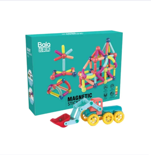 Picture of 48 PCS Building Blocks Toy Magnetic Construction Set Magnet Ball Sticks Rod Games Montessori Educational Toys For
