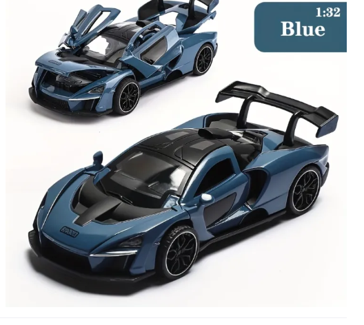 Picture of 1:32 Alloy Toy Car, Alloy Car Model, Sound And Light Model Car, Simulation Alloy Supercar, Pull Back Toy Car Birthday Gift Holiday Gift Christmas Gift