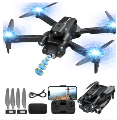 Picture of Brushless Motor Drone With 4K Dual Camera, Optical Flow Dual Camera, Remote Control 2.4g Wifi Fpv Rc Quadcopter Headless Mode Follow Shot Altitude Hold Obstacle Avoidance Adult (Black)