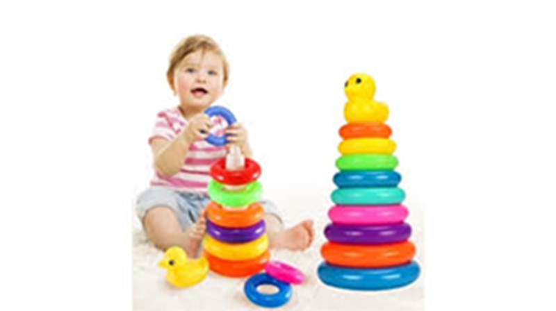 Picture of Ambivert 7 Colors Rings Baby Stacked Toy Colorful Rainbow Tower Tumbler Layer Stacking Children Stacking Ring  (Multicolor)