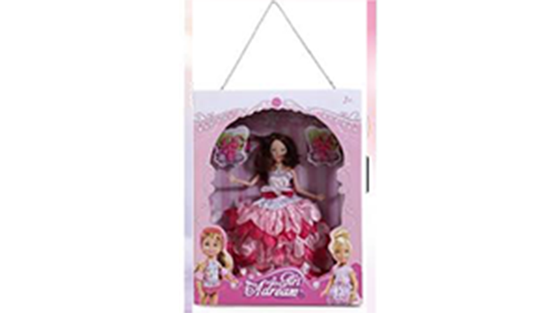 Picture of Barbie Doll Set Origin China Perfect Gift for Baby 14'' Family Color- Pink PURPLE Mixed