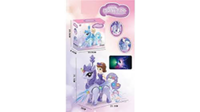 Picture of Princess Elsa Moon Cute Carriage Play Toy With Lights For Girls