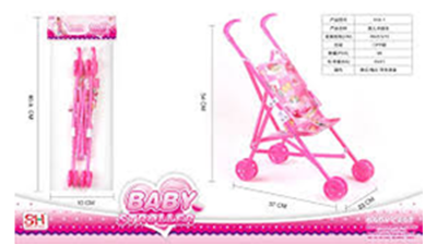 Picture of Enigma- Doll Stroller Bright-colored Kids Doll Pushchair with Baby Doll