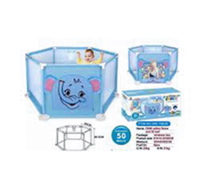 Picture of Lovely elephant 50pcs 55mm plastic ocean ball pool with 146cm safety fence 995-7062B