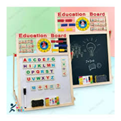Picture of 2 In 1 Wooden Black &White Learning Writing Board