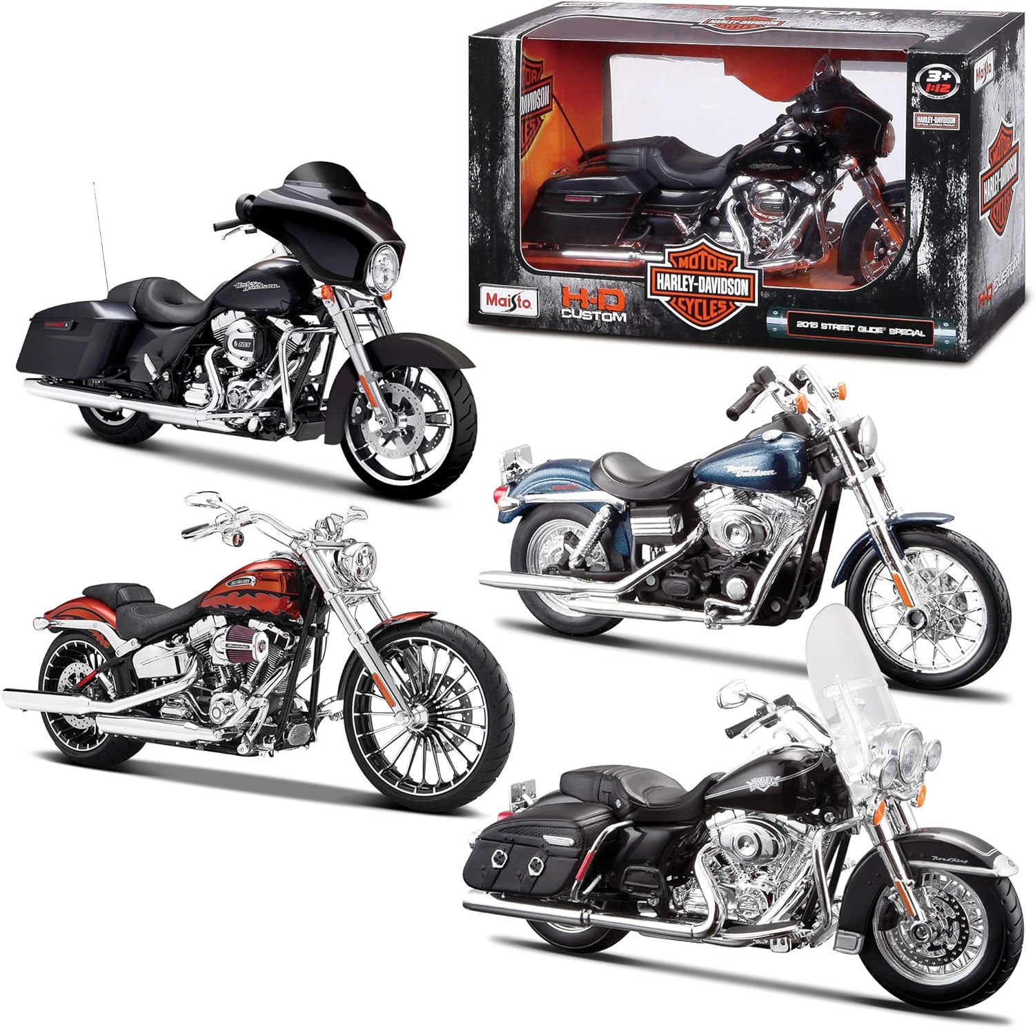 Picture of Maisto Harley Davidson Motorcycle Model (Random Selection) 1/12 Model Bike M32320 1pic