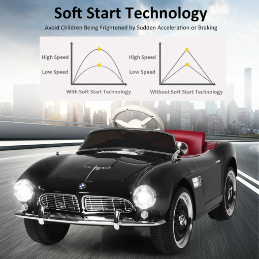Picture of Classic BMW507 Licensed 12V 7A Battery Powered Electric Ride On Toy Car with EVA Wheels (AQUA)
