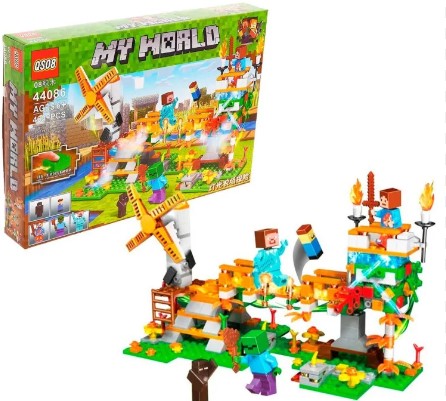 Picture of 44086 Constructor Designer Minecraft my world led qs08 463 parts with LED light