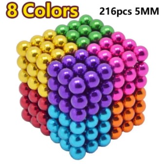 Picture of 512 Magnetic Balls 1000 Colorful Magnetic Buck Balls Decompression Beads - 8 color