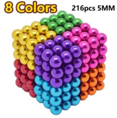 Picture of 512 Magnetic Balls 1000 Colorful Magnetic Buck Balls Decompression Beads - 8 color
