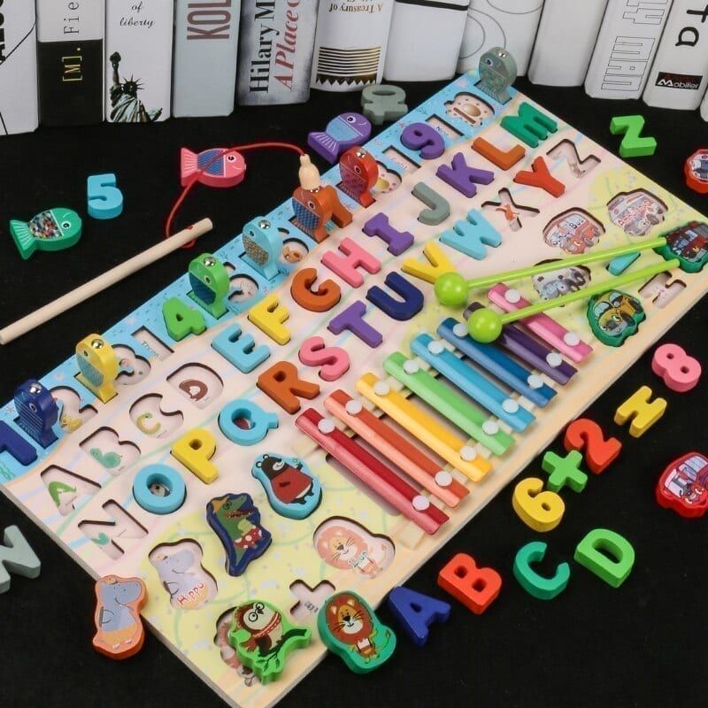 Picture of Alphanumeric Play The Piano 6 in 1 – Educational Wooden Toy