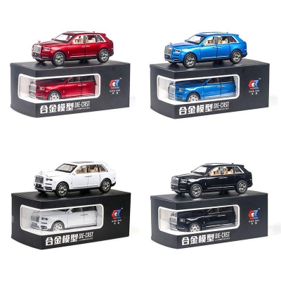 Picture of 1:24 Rolls Royce Cullinan Diecast Metal Car Luxury SUV Alloy Model Car Simulation Sound Light Toy For Kids Gift