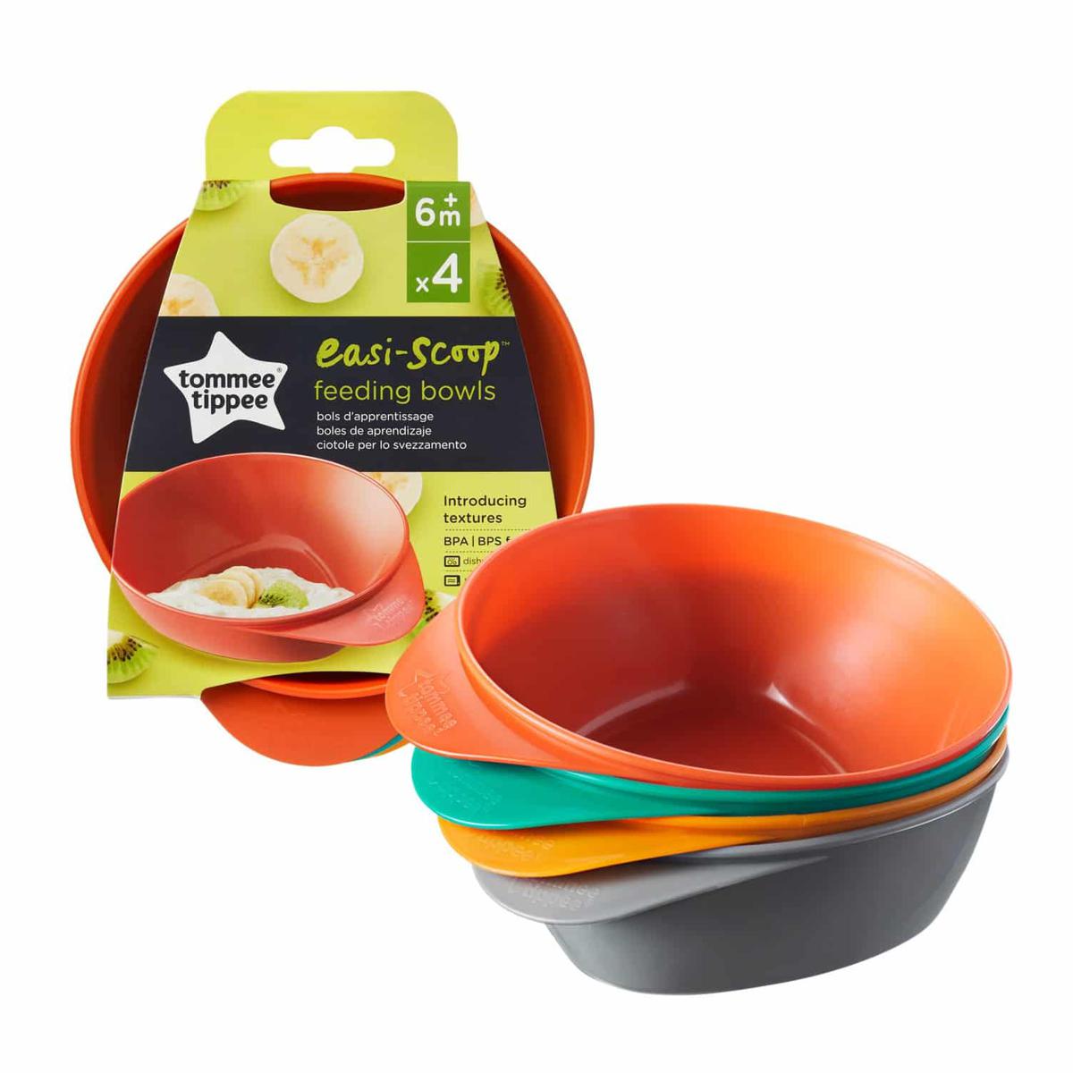 Picture of Tommee Tippee Baby Infant Food Dish Snack Feeding Table Bowl Tray Easy Scoop 4Pk