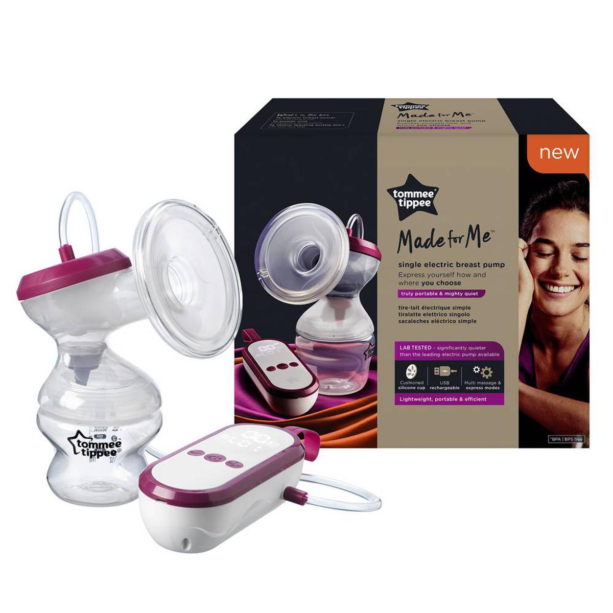 Picture of Tommee Tippee Made for Me Single Manual Breast Pump | Soft, Cushioned Silicone Cup | Reduced Hand Strain