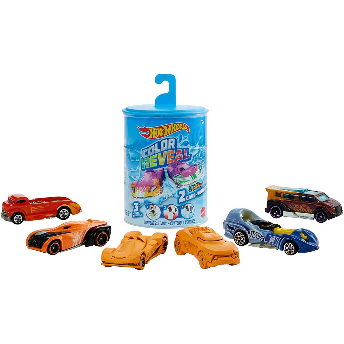 Picture of Hot Wheels Colour Reveal 2 Pack Of 1:64 Scale Vehicles With Surprise & Repeat Change Gift For Kids 3-GYP13