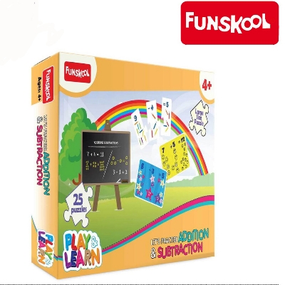 Picture of Funskool 25 PiecesPuzzle Play & Learn-Pets & Their Babies Educational Toy for 4 Year Old Kids and Above
