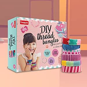 Picture of FUNSKOOL Handycrafts - DIY Thread Bangles Jewellery Making Kit for The Young accesory Designer 6 Years +