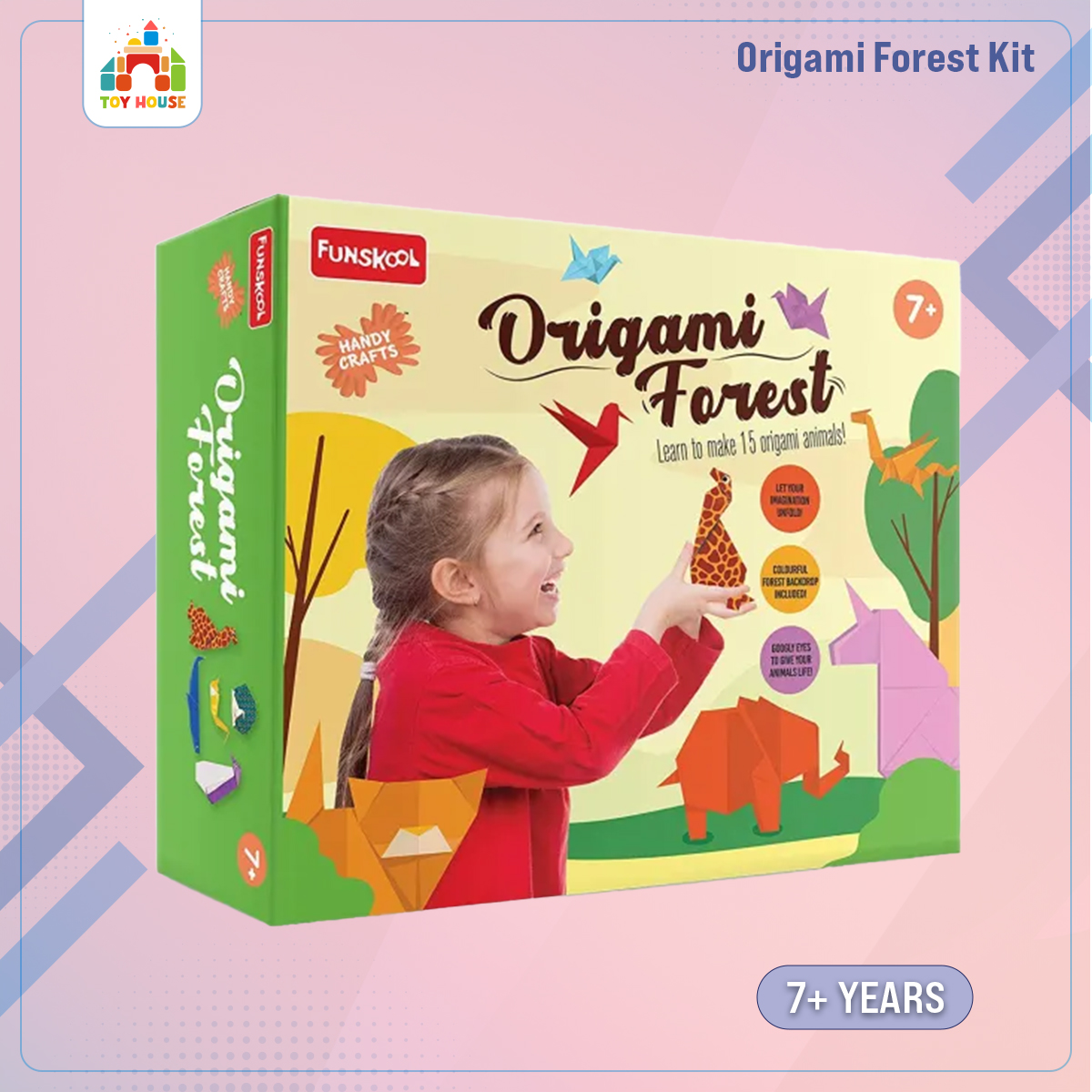 Picture of FUNSKOOL Handycrafts - Origami Forest Pet Make 15 Different Pet  Art and Craft kit For 7 Years +