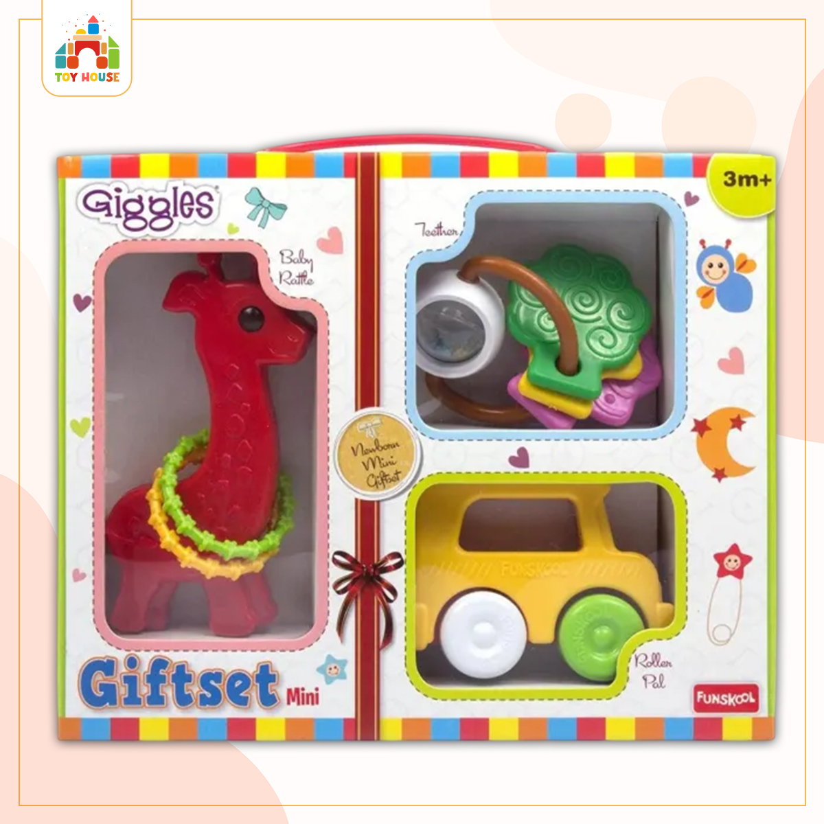 Picture of FUNSKOOL Gift Set Mini(COMBO-2)-2015  Multicolour Baby Toy for New Born Rattle Teether Vehicle Infant Toys