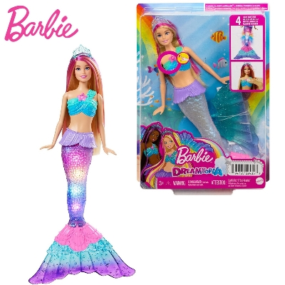 Picture of Barbie Dreamtopia Lights Mermaid Doll With Fantasy Hair-HDJ36