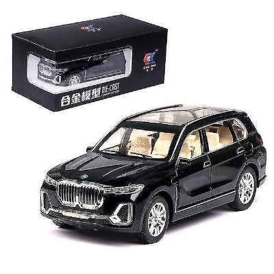 Picture of Compatible for BMW X7 SUV Model Car Toy Black, Diecast Model SUV Alloy Pull Back Toy Car with Sound and Light 1:24