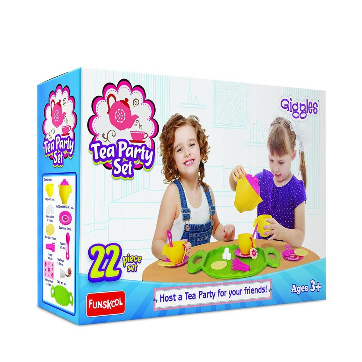Picture of Giggles - Tea Party Set 22 Piece Colourful Pretend and Play  Language and Social Skills Role Play