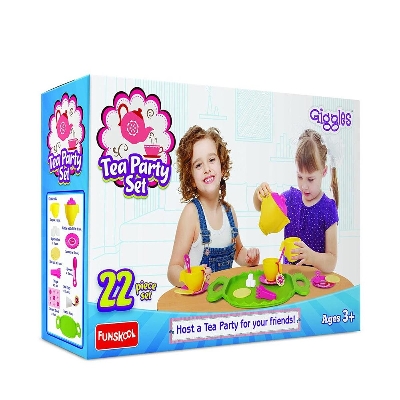 Picture of Giggles - Tea Party Set 22 Piece Colourful Pretend and Play  Language and Social Skills Role Play