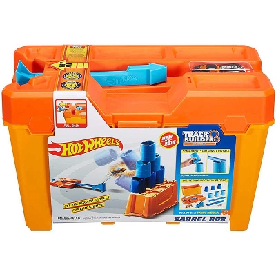 Picture of Hot Wheels Track Builder Stunt Barrel Box with Toy Car Racing from 6 Years-FLK89