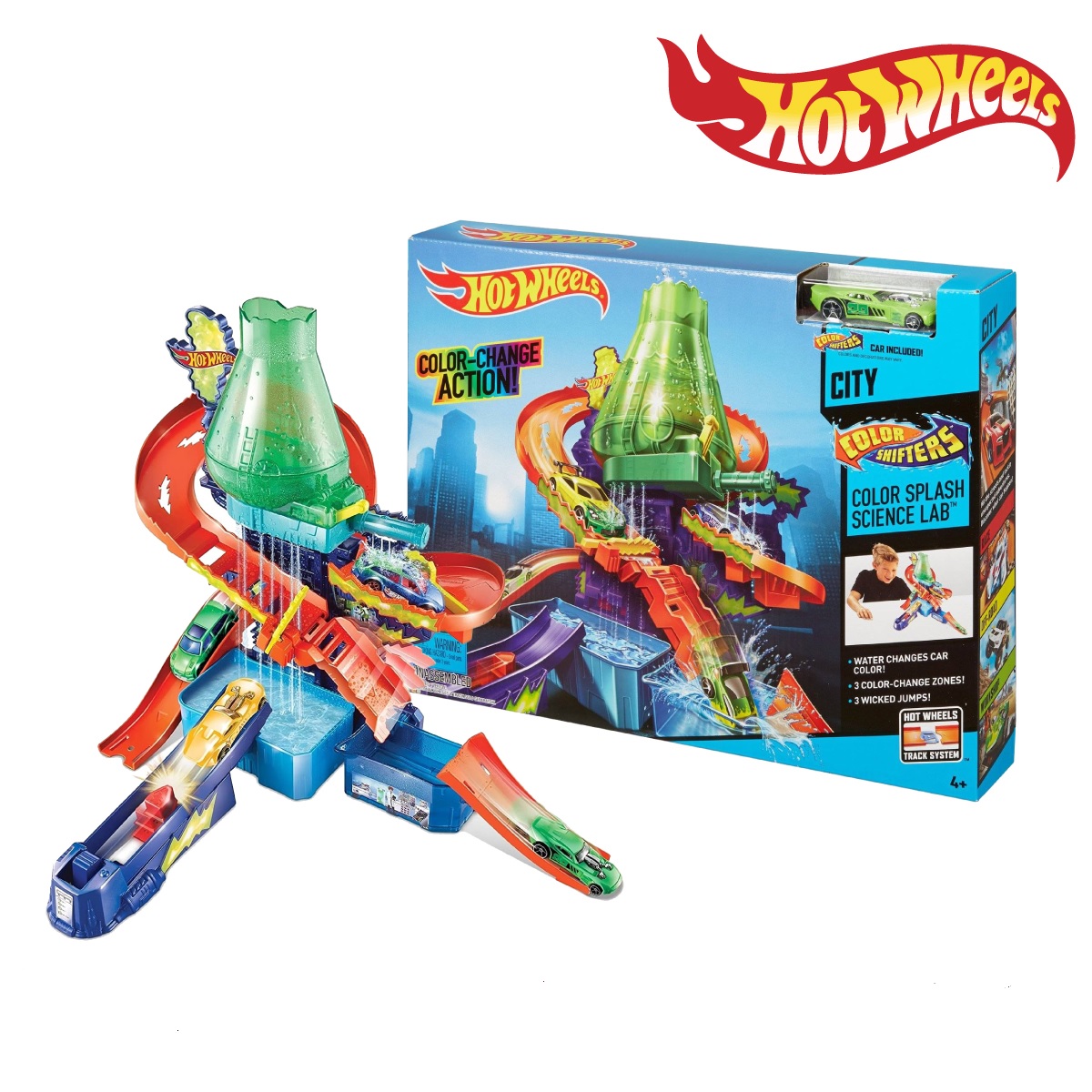 Picture of Hot Wheels Splash Science Lab Mattel Car Colour Shifter Laboratory Playset-CCP76