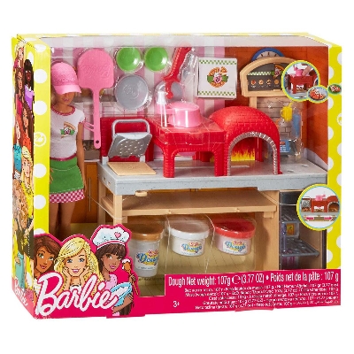 Picture of Mattel Pizza Chef Doll And Playset For Kids -Fhr09