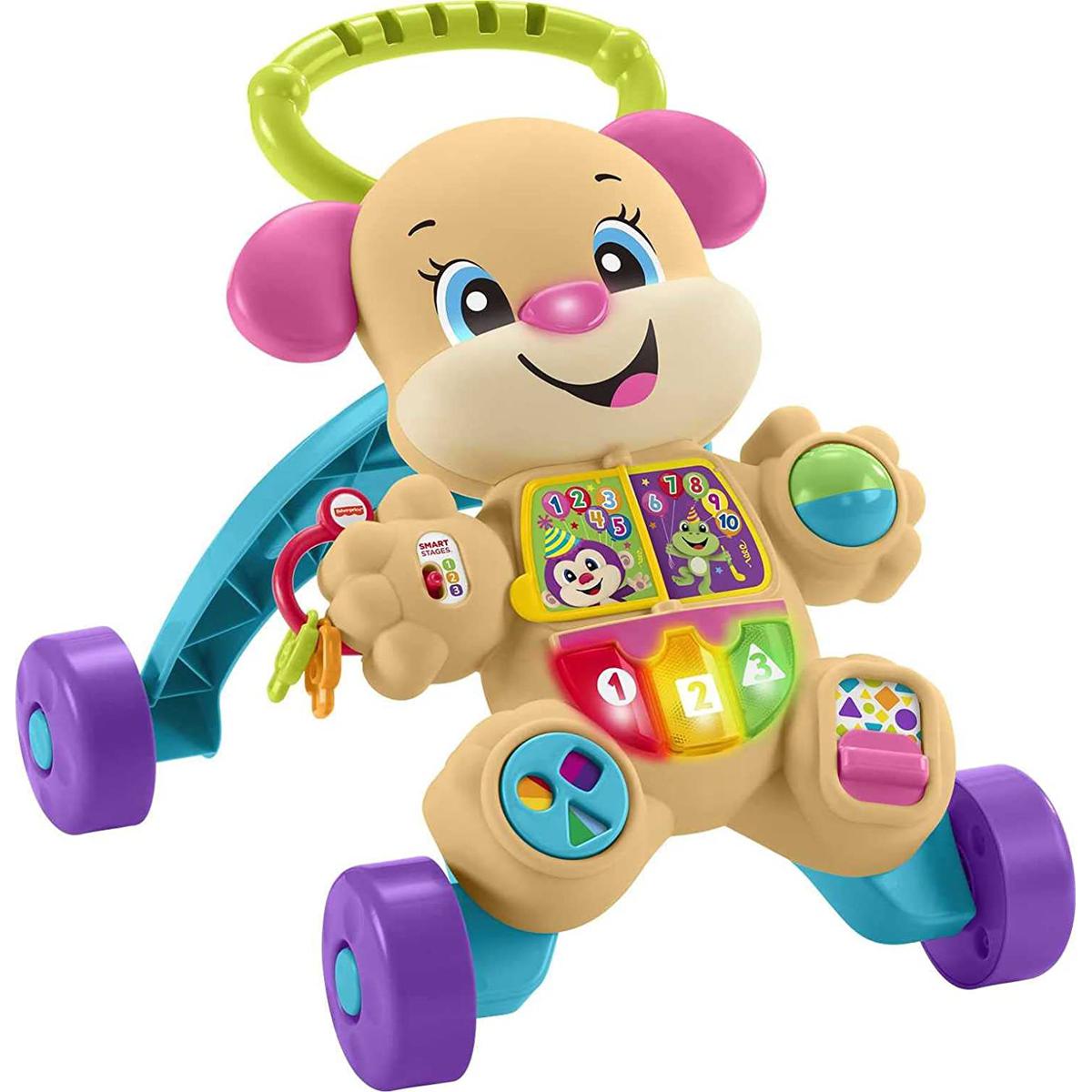 Picture of Fisher-Price Laugh & Learn Smart Stages Learn with Sis Walker, Musical Walking Toy for Babies and Toddlers-FHY95
