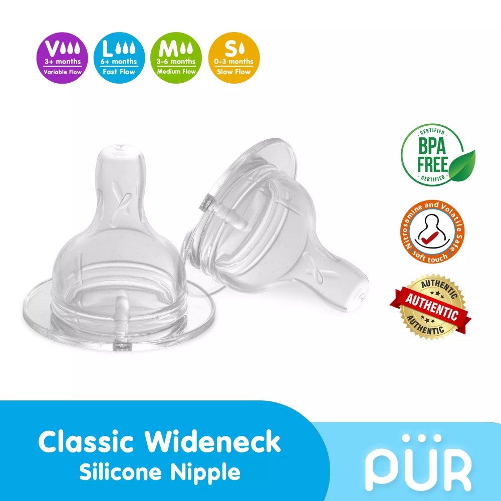 Picture of Silicone W/N Nipple (2pc-S,M,L) (Slow Flow) – (3255,3256,3257)