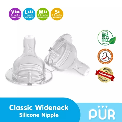 Picture of Silicone W/N Nipple (2pc-S,M,L) (Slow Flow) – (3255,3256,3257)