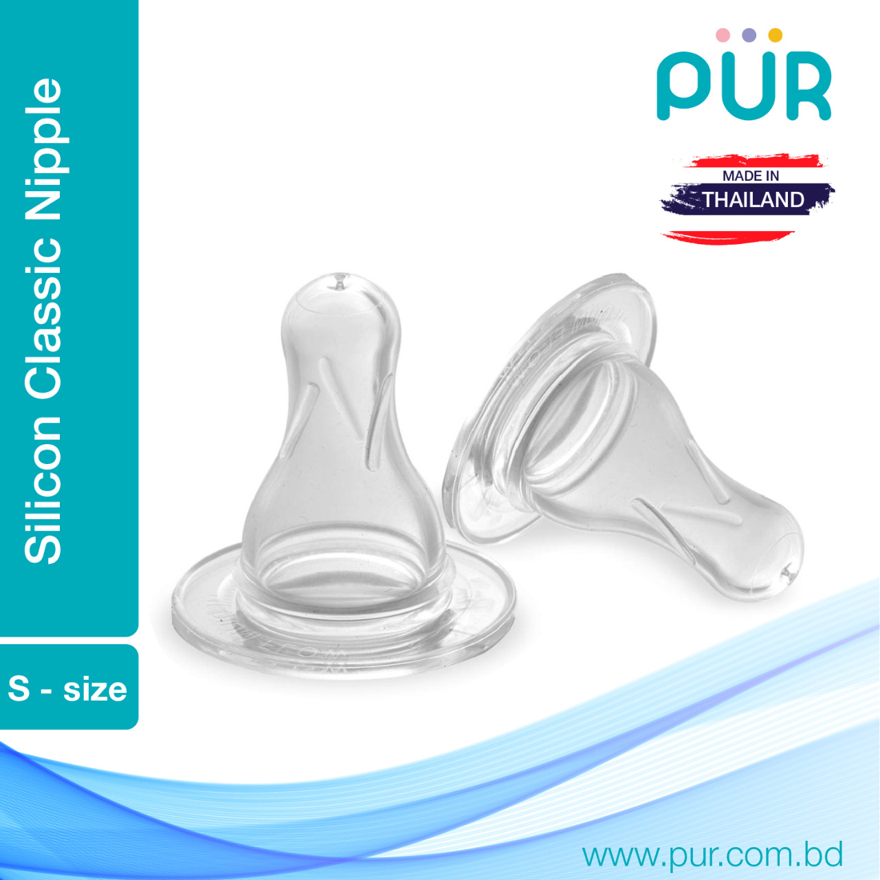 Picture of Silicone Classic Nipple (2pc-S,M,L ) (Slow Flow) - (3205,3206,33207)