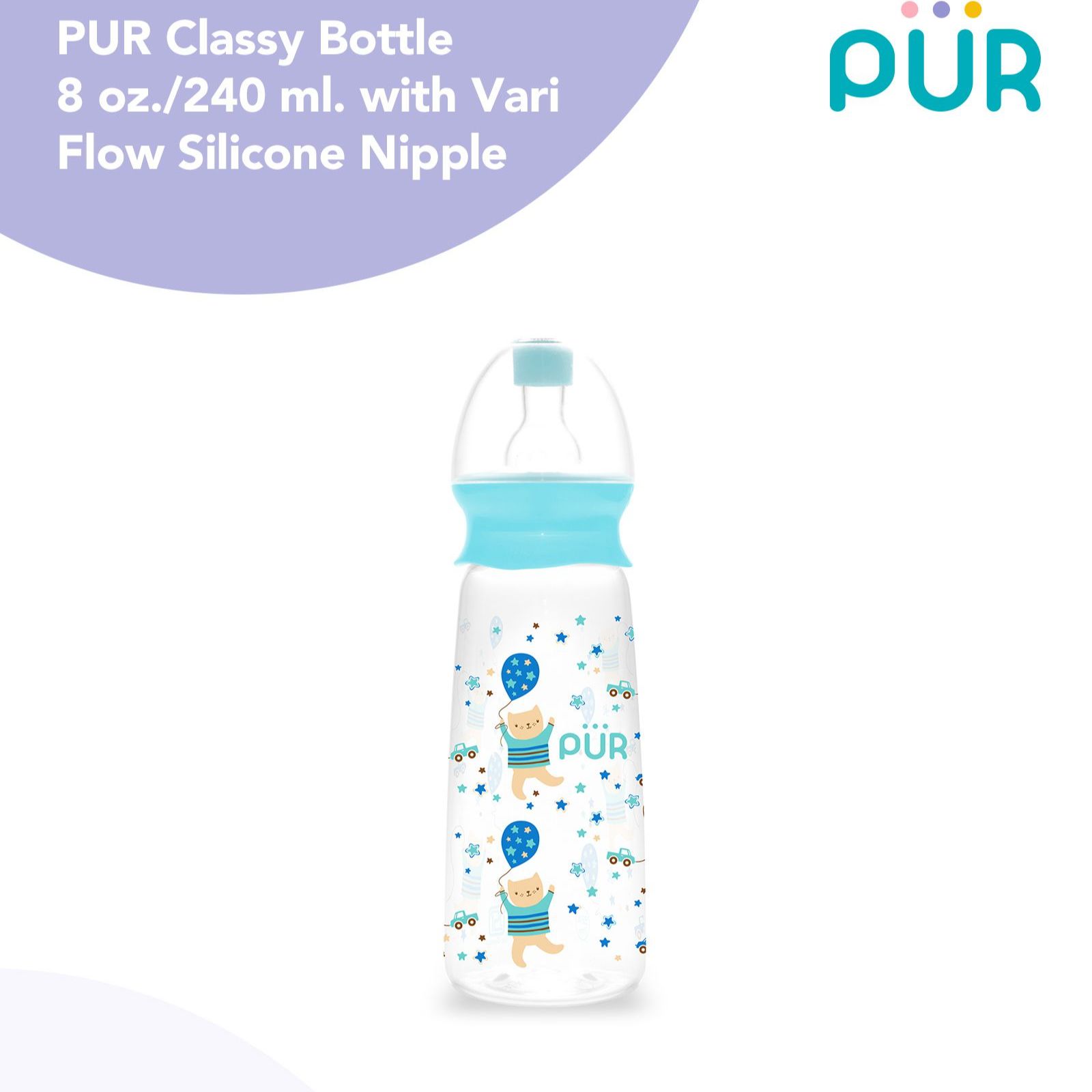 Picture of Classy Feeding Bottle Vari Flow Silicone Nipple (1102) - 240 ml