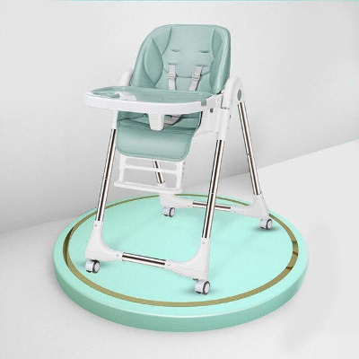 Picture of Multi Functional Babies and Toddlers Folding Portable Dining High Chair For Feeding with Wheels/3-in-1 Portable Highchair,Baby High Chair, Baby Feeding Chair with Tray，baby Height Adjustable High Chair(BS-9001C)