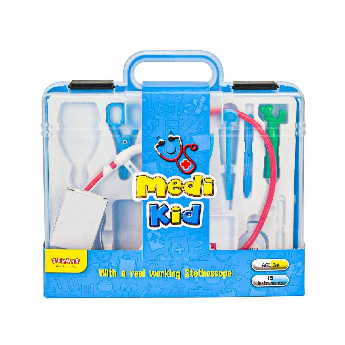 Picture of Zephyr Doctor Set Trolley, pretend play toys, for Girls & Boys 04002 - Blue