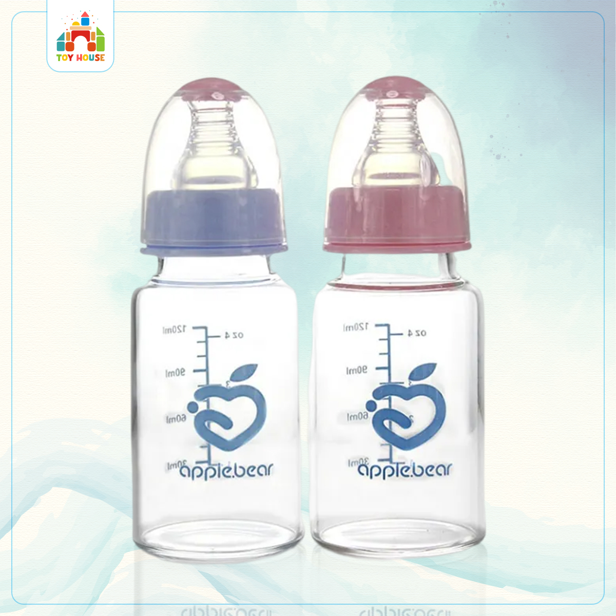 Picture of Apple Bear Ab-220 Glass feeding bottle 120ml