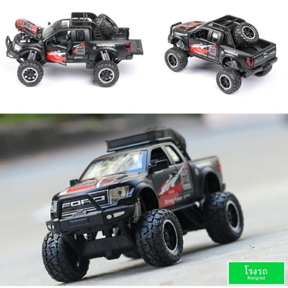 Picture of 1:32 Ford Raptor Pickup Alloy Car Model Big Foot JEEP Off-Road Vehicle Simulation Pull Back Toy