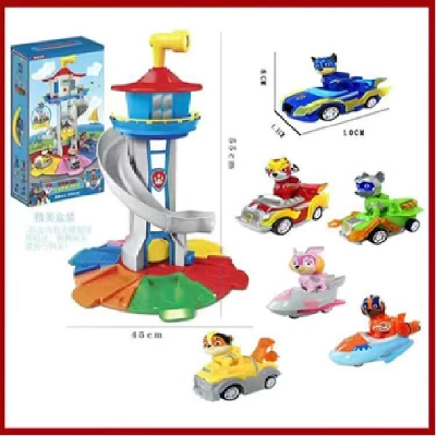Picture of Paw Patrol Watchtower With Music Toy Car Rescue Bus Toy Set Children's Birthday Gift