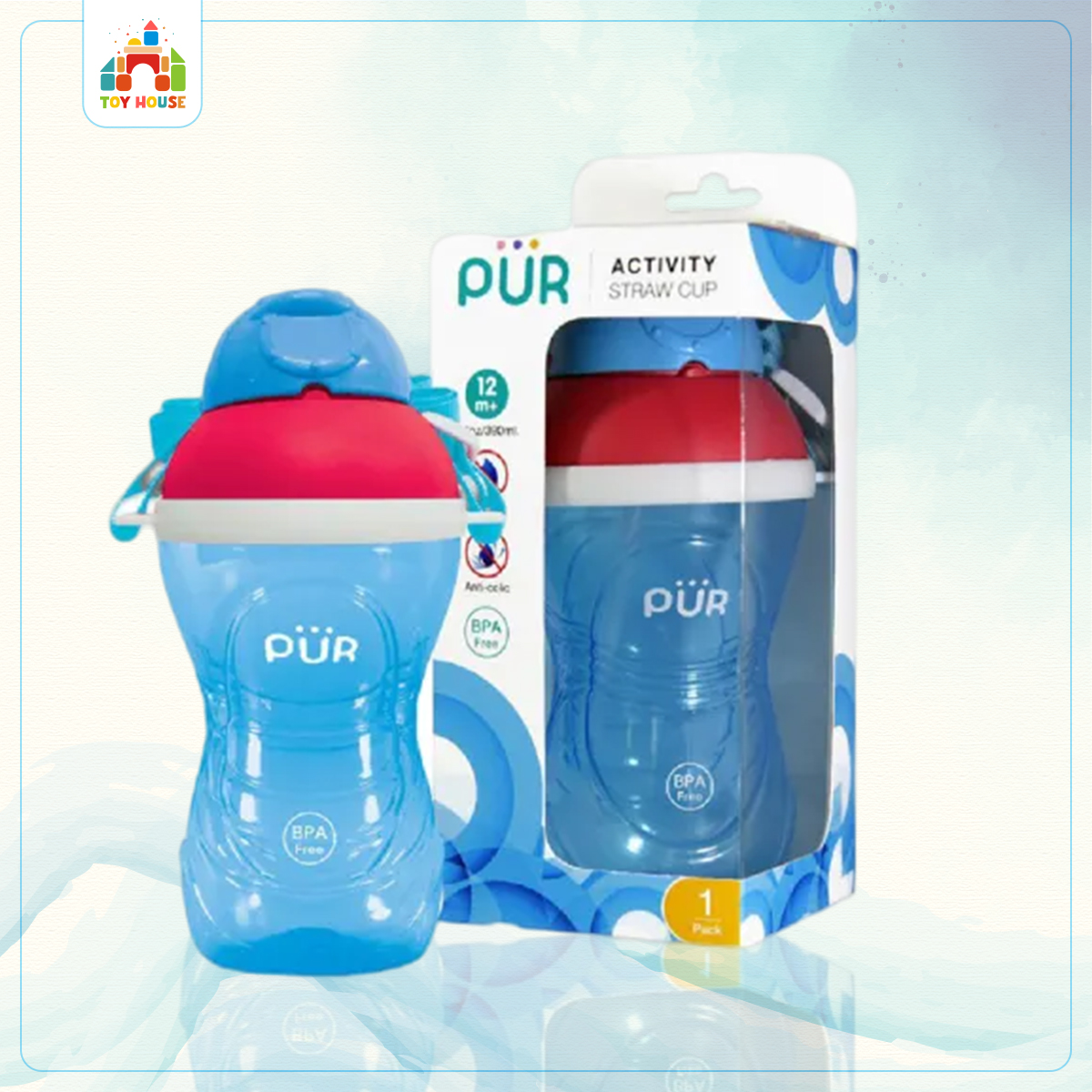 Picture of Activity Straw Cup 390ml [5511] 1pc ,Pink,Blue,Red Color