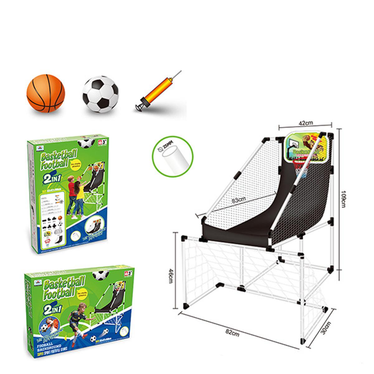 Picture of 2 in 1 goal basketball game toy soccer goal and basketball goal model-XTY8013A