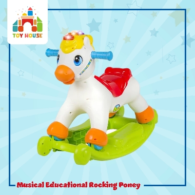 Picture of Hola 987 2-In-1 Musical Educational Rocking Poney Ride-On for Kids