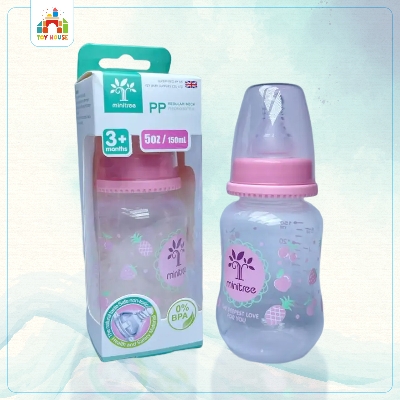 Picture of Minitree Regular Neck Pink Feeding Bottle 5oz/150ml