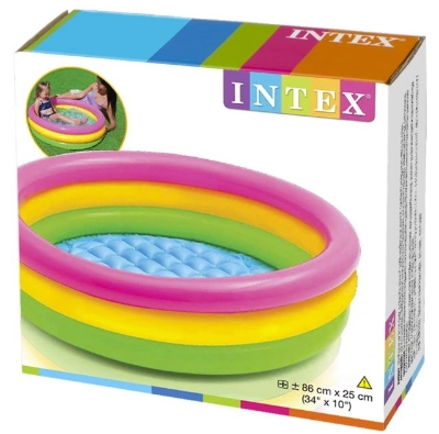 Picture of Intex Inflatable Colourful Baby Swimming Pool (25 x 85 cm, Pack of 2)