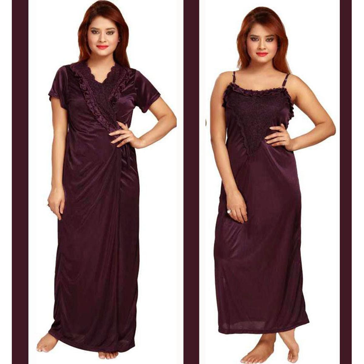 Picture of Night Dress (Nightly) 2 Part Long Indian - Night Dress For Women