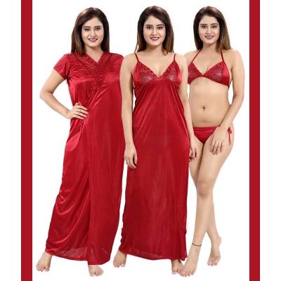 Picture of Night Dress (Nightly) 4 Part Long Indian